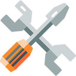 spanner and screwdriver icon for web care services