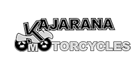Logo for Kajarana Motorcycles with the letter K sitting on a motorbike